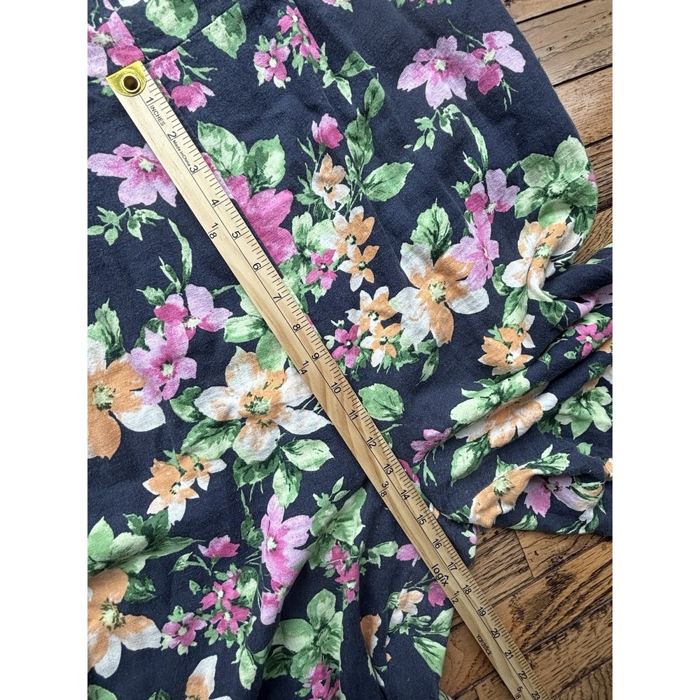 Old Navy Women's Linen Blend Blue Floral Tank Jumpsuit sz XL  Romper Jumper - Picture 7 of 10